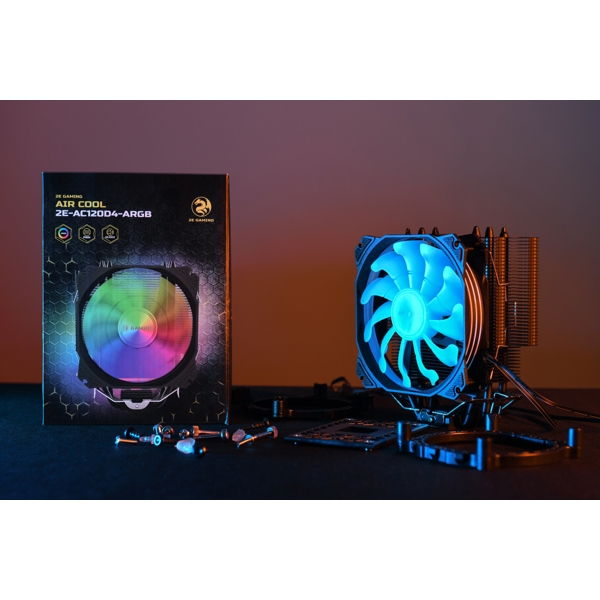 ქულერი 2E 2E-AC120D4-ARGB, 120mm, 1700RPM, Cooler, RGB