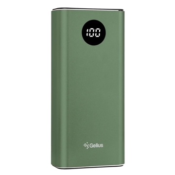 პორტატული დამტენი Gelius GP-PB10-211G, 9600mAh, Micro USB, Type-c, USB-A, Lightning, Power Bank, Green