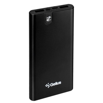 პორტატული დამტენი Gelius GP-PB10-013, 10000mAh, Micro USB, Type-c, USB-A, Power Bank, Black