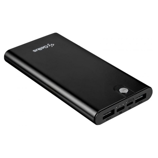 პორტატული დამტენი Gelius GP-PB10-013, 10000mAh, Micro USB, Type-c, USB-A, Power Bank, Black