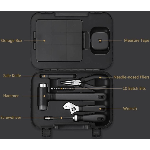 ხელსაწყოების ნაკრები Xiaomi MWTK01, 16Pcs Tool Set, Black