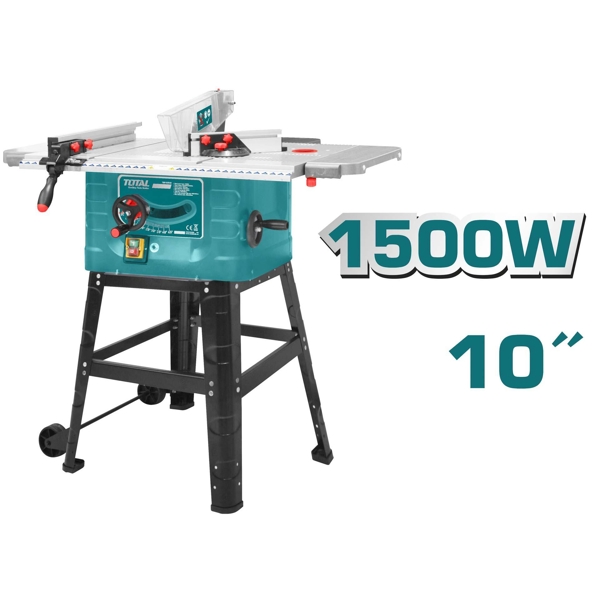 Total TS5152542, 1500W, 4500Rpm, 254mm, Table Saw, Blue