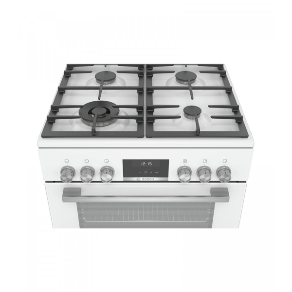 გაზქურა Bosch HXS59AI20Q, 4 Gas, Oven, White