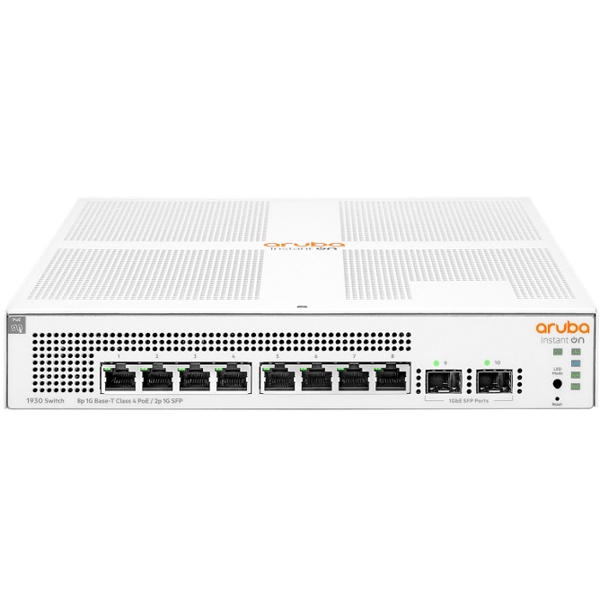 Aruba 1930 Instant On JL681A-ABB, 8-Port, 2SFP, PoE, Switch, Black