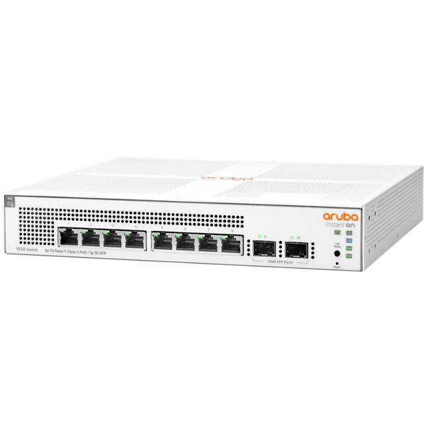 Aruba 1930 Instant On JL681A-ABB, 8-Port, 2SFP, PoE, Switch, Black