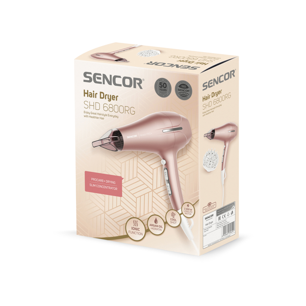 Sencor SHD 6800RG, 2300W, Hair Dryer, Pink