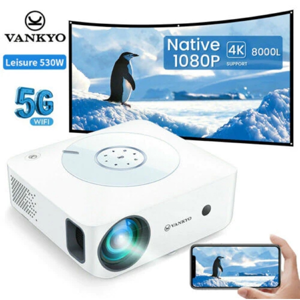 პროექტორი Vankyo Leasure 530W, LCD Projector, FHD 1920x1080, 2400lm, White