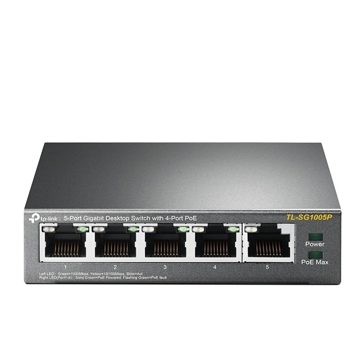 TP-Link TL-SG1005P, 5-Port Gigabit, PoE + Switch, Black