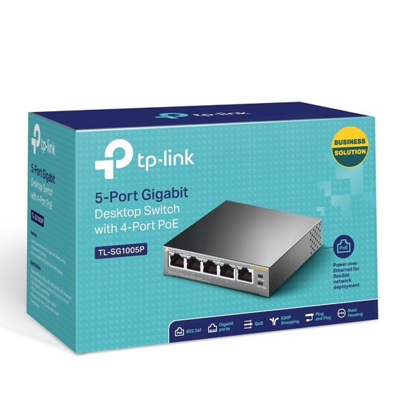 TP-Link TL-SG1005P, 5-Port Gigabit, PoE + Switch, Black