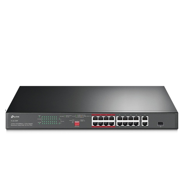 სვიჩი TP-Link TL-SL1218P, 16-Port, PoE + Switch, Black