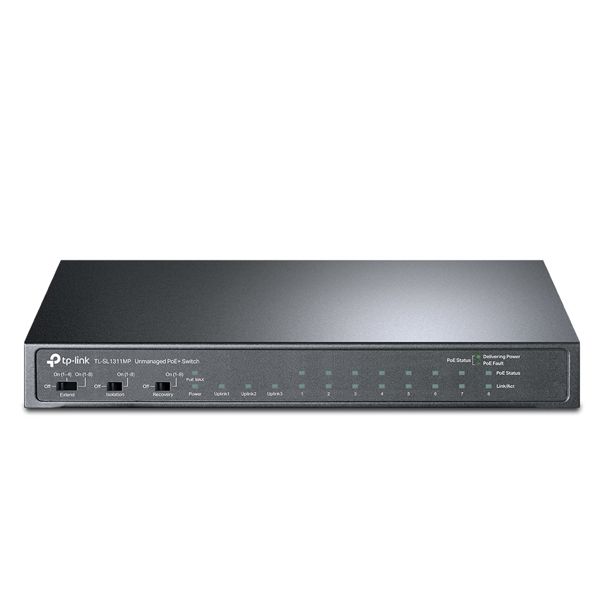 სვიჩი TP-Link TL-SL1311MP, 8-Port, PoE + Switch, Black