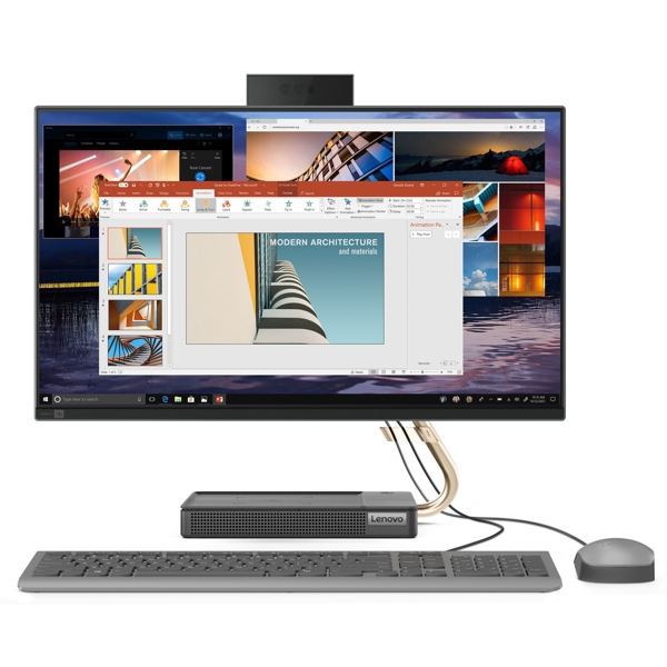 All In One კომპიუტერი Lenovo AIO 5 F0G2002TRK, 23.8", Ryzen5-5500U, 16GB, 512GB SSD, Integrated, Grey