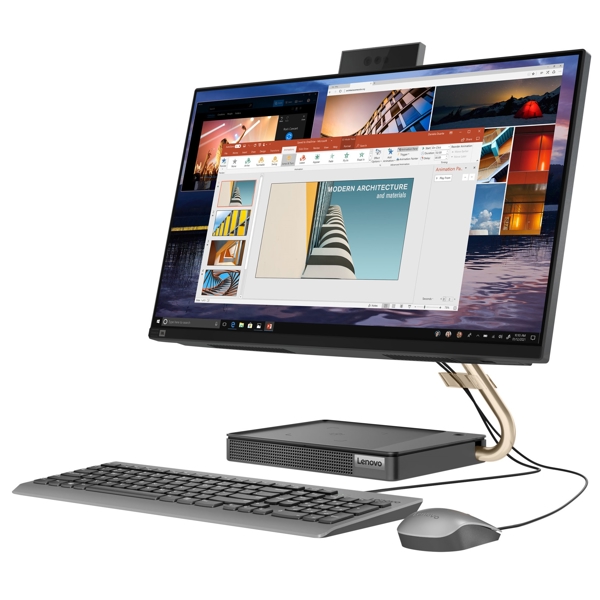 All In One კომპიუტერი Lenovo AIO 5 F0G2002TRK, 23.8", Ryzen5-5500U, 16GB, 512GB SSD, Integrated, Grey