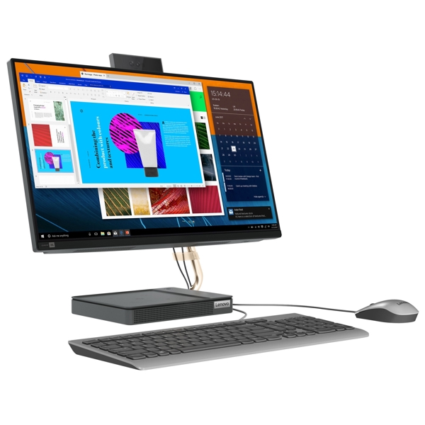 All In One კომპიუტერი Lenovo AIO 5 F0G2002TRK, 23.8", Ryzen5-5500U, 16GB, 512GB SSD, Integrated, Grey