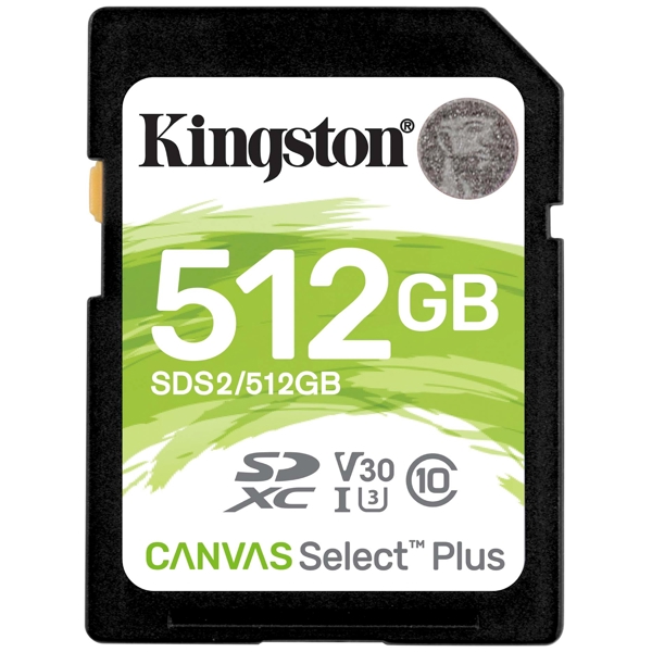 მეხსიერების ბარათი Kingston SDS2/512GB, 512GB, SDXC, C10, UHS-I, Black