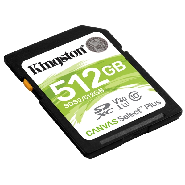 მეხსიერების ბარათი Kingston SDS2/512GB, 512GB, SDXC, C10, UHS-I, Black