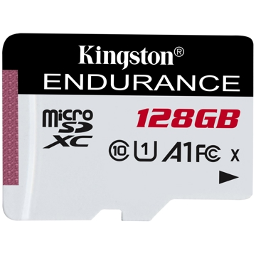 მეხსიერების ბარათი Kingston SDCE/128GB, Endurance 95R C10 128GB, Micro SDXC, C10, UHS-I, U1, White