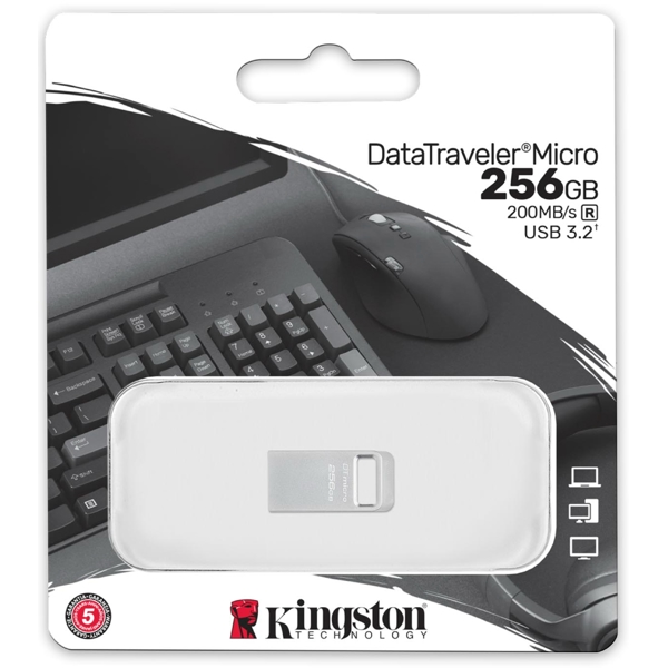 USB ფლეშ მეხსიერება Kingston DTMC3G2/256GB, 256GB, USB 3.2, Gray