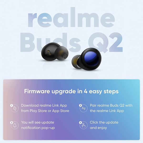 ყურსასმენი Realme RMA2003 Buds Air 2 Neo, Headphones, Wireless, Bluetooth, Active Black