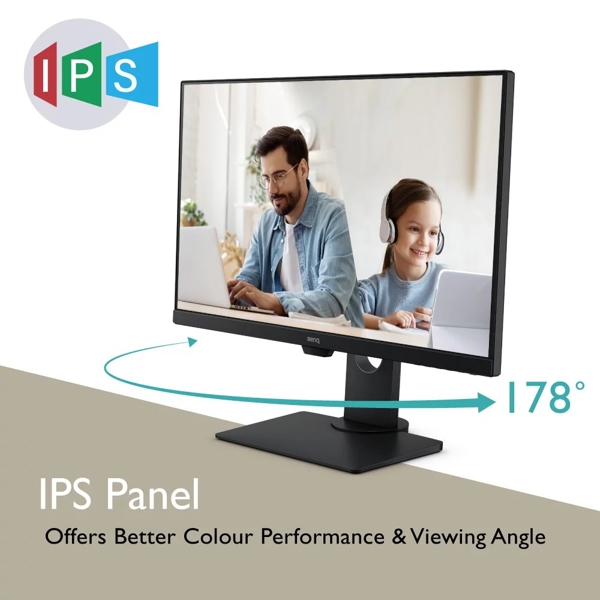 მონიტორი Benq 9H.LHWLA.TPE GW2480T, 23.8", Monitor, FHD, LED, IPS, HDMI, VGA, DP, Black