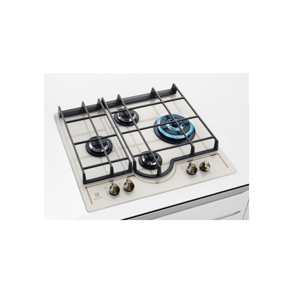 ჩასაშენებელი ქურის ზედაპირი Electrolux Hob GPE363RBV, Built-in, Cream