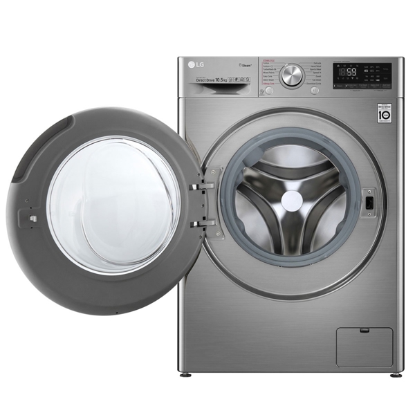 სარეცხი მანქანა LG F-2V7GW9T, 8.5Kg, A+++, 1200Rpm, 52Db, Washing Machine, Silver