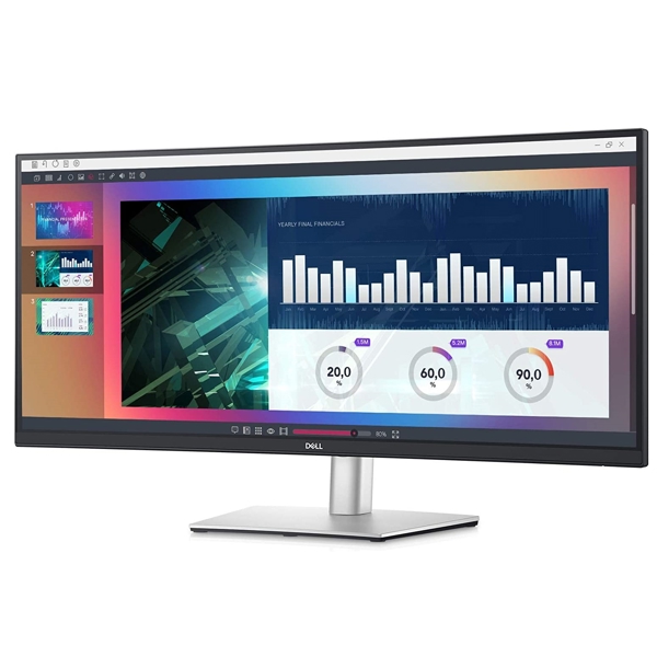 მონიტორი Dell 210-BDDU_GE P3421W, 34", Curved Monitor, QHD, WLED, IPS, HDM, DP, USB, Type-C, RJ45, Black