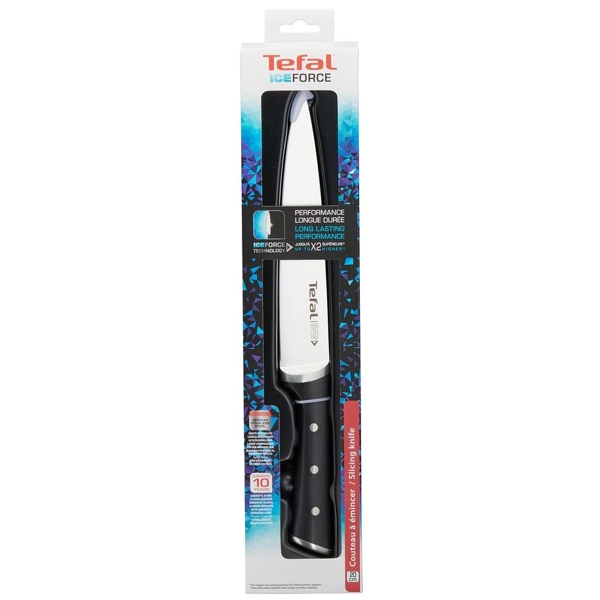 Tefal K2320714 Iсe Force Slicing Knife, 20cm, Black