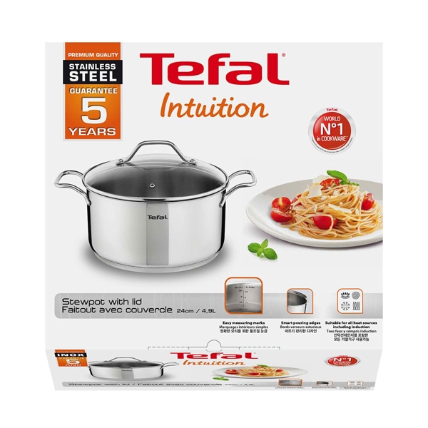 ქვაბი Tefal A7024685, 5L, 24cm, Silver