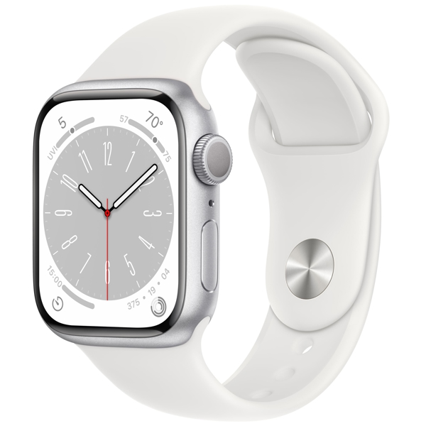 სმარტ საათი Apple MP6N3RB/A Watch Series 8, 1,9", IPX6 Waterproof, Bluetooth, Wi-Fi, Smart Watch, White