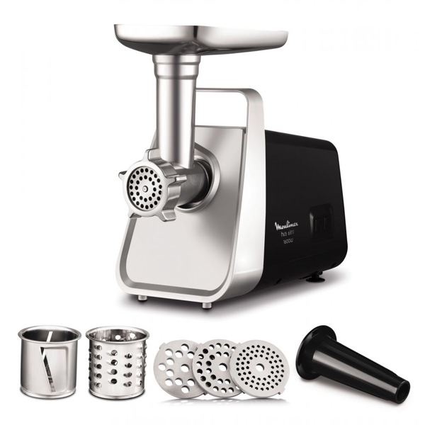 ხორცსაკეპი Moulinex ME306832, 1600W, Meat Grinder, Black/Silver