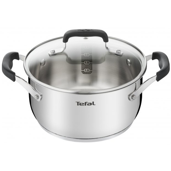 ქვაბების ნაკრები Tefal E493S674, 3in1, 16cm, 20cm, 24cm, Silver