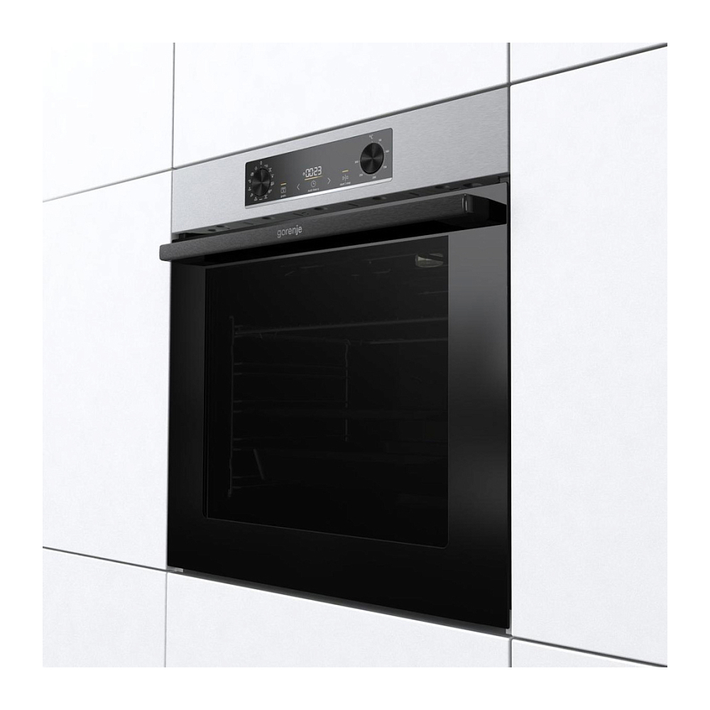 ჩასაშენებელი ელექტრო ღუმელი Gorenje BOSB6737E03X, 77L, Built-in, Black/Silver
