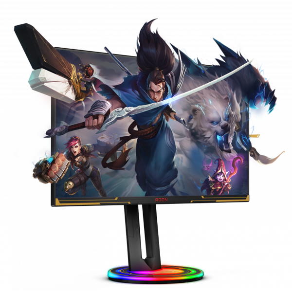 მონიტორი AOC AG275QXL Agon, 27", Monitor, QHD, WLED, IPS, HDMI, DP, USB, Black/Gold