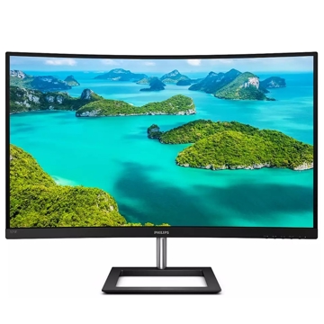 მონიტორი Philips 325E1C/00, 31.5", Curved Monitor, QHD, WLED,  VA, HDMI, VGA, DP, Black