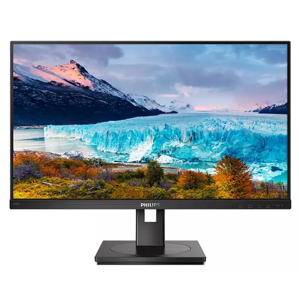 მონიტორი Philips 275S1AE/00, 27", Monitor, QHD, WLED, IPS, HDMI, DVI-D, DP, Black