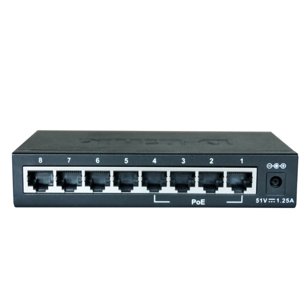 სვიჩი D-Link DES-1008P/C1A, 8-Port, POE + Switch, Black