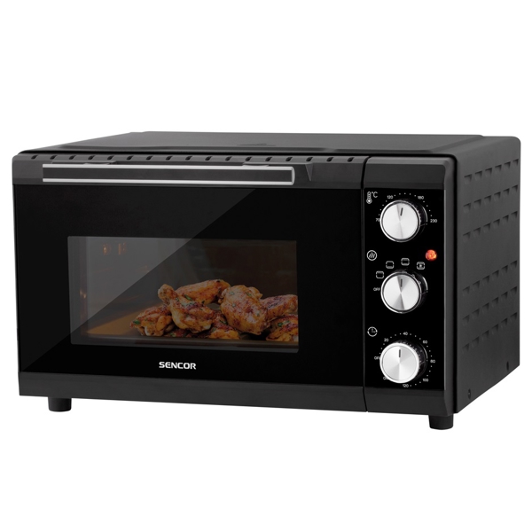 ელექტრო ღუმელი Sencor SEO 2000BK, 1650W, 20L, Electric Oven, Black