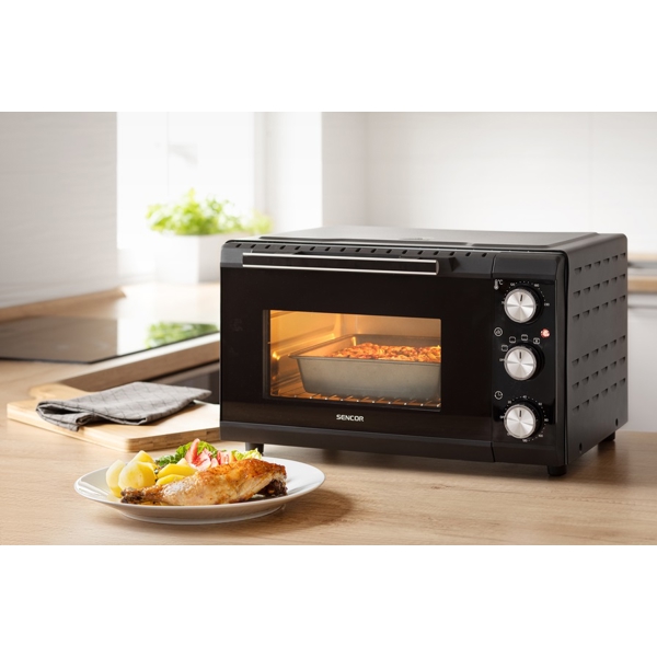 ელექტრო ღუმელი Sencor SEO 2000BK, 1650W, 20L, Electric Oven, Black