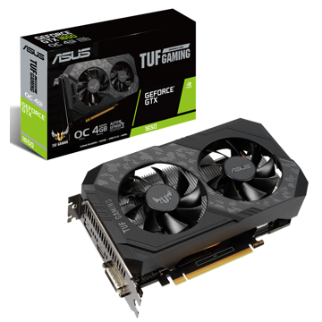 ვიდეო დაფა Asus 90YV0EH0-M0NA00 Gaming GeForce GTX1650 OC, 4GB, 128bit, HDMI, DP, DVI-D, Black