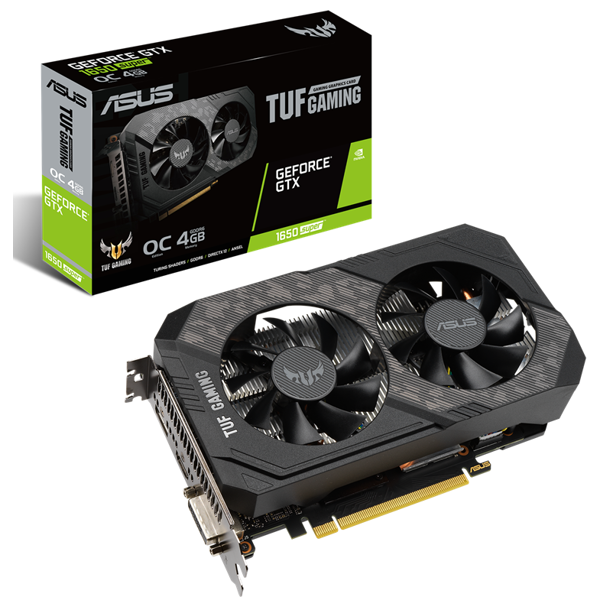 ვიდეო დაფა Asus 90YV0E42-M0NA00 Gaming GTX1650 Super OC, 4GB, 128bit, HDMI, DP, DVI-D, Black