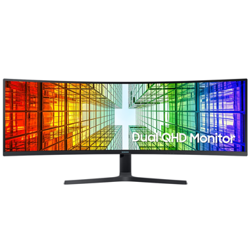 მონიტორი Samsung LS49A950UIIXCI, 49", Curved Monitor, Dual QHD, QLED, VA, HDMI, DP, USB, USB-C, Black