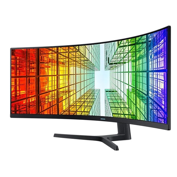 მონიტორი Samsung LS49A950UIIXCI, 49", Curved Monitor, Dual QHD, QLED, VA, HDMI, DP, USB, USB-C, Black