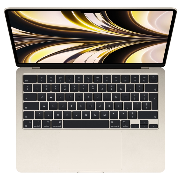 ნოუთბუქი  Apple MLY13 Macbook Air, 13", M2, 8GB, 256GB SSD, Integrated,  Starlight