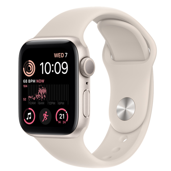 სმარტ საათი Apple MNJP3RB/A Watch SE, 1,57", Waterproof, Bluetooth, Wi-Fi, Smart Watch, Starlight