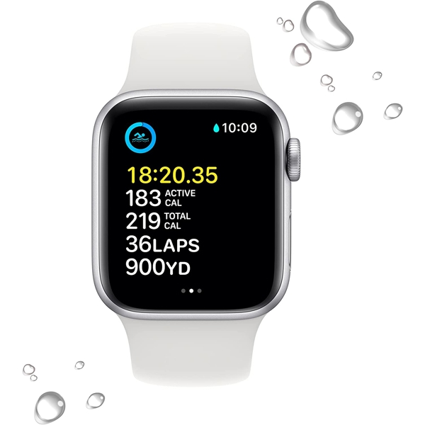 სმარტ საათი Apple MNK23GK/A Watch SE, 1.78", Waterproof, Bluetooth, Wi-Fi, Smart Watch, Silver