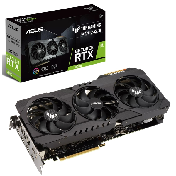 ვიდეო დაფა Asus 90YV0FB4-M0NM00 Gaming Geforce RTX3080 V2, 10GB, 320bit, HDMI, DP, Black