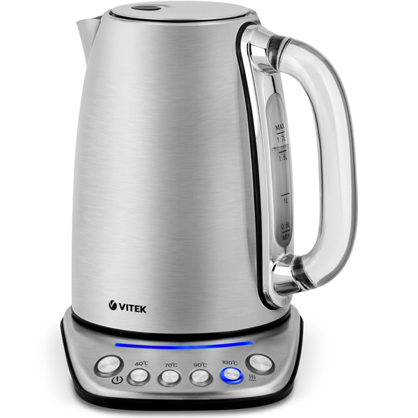 ელექტრო ჩაიდანი Vitek VT 7089, 2200W, 1.7L, Electric Kettle, Silver