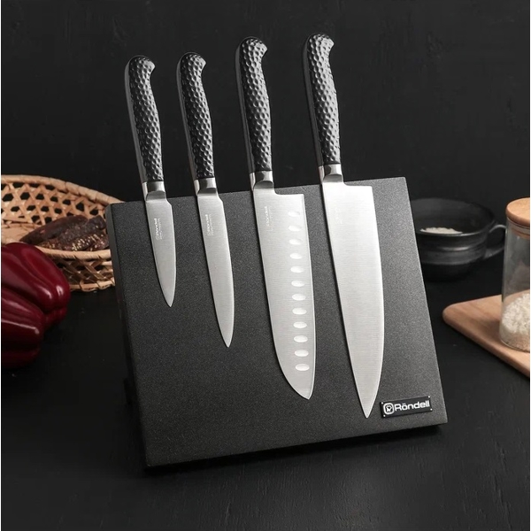 დანების ნაკრები Rondell RD 1131, Set of 4 knives, 4pcs, Black/Silver