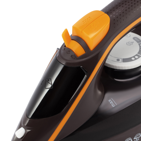 ორთქლის უთო Vitek VT 1261, 2400W, 300ML, Steam Iron, Black/Orange